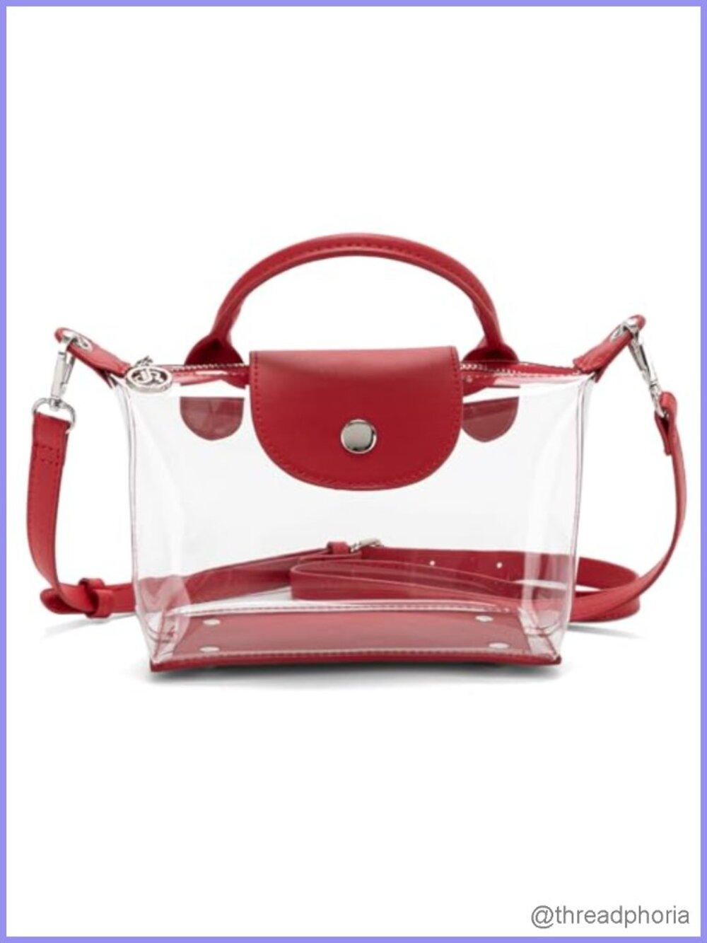 Clear Stadium Approved Crossbody Purse Transparent Vegan Leather Bag Concerts
